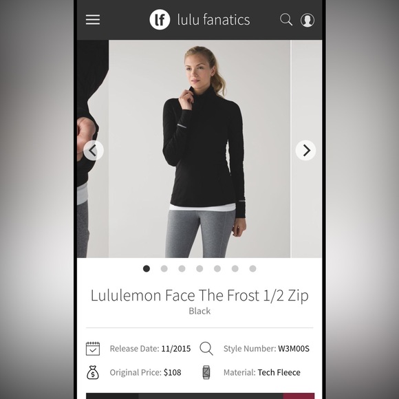 Lululemon Face The Frost 1/2 Zip Running Hoodie with textured arms sleeve & back - Picture 8 of 8